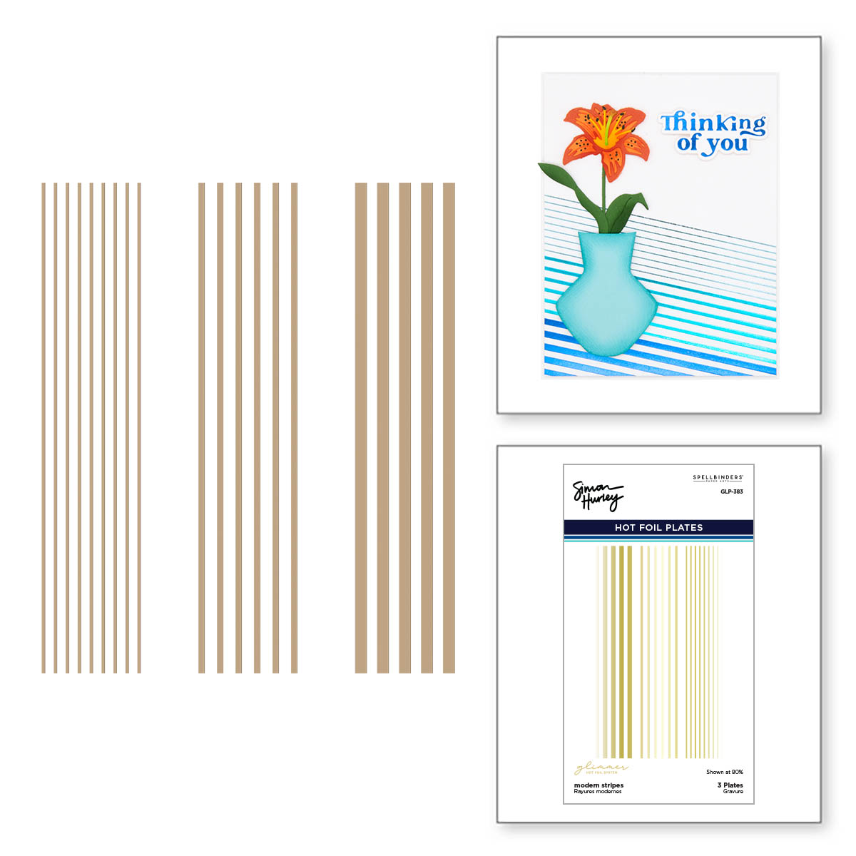 Spellbinders Foil Plate Simon Hurley Modern Stripes