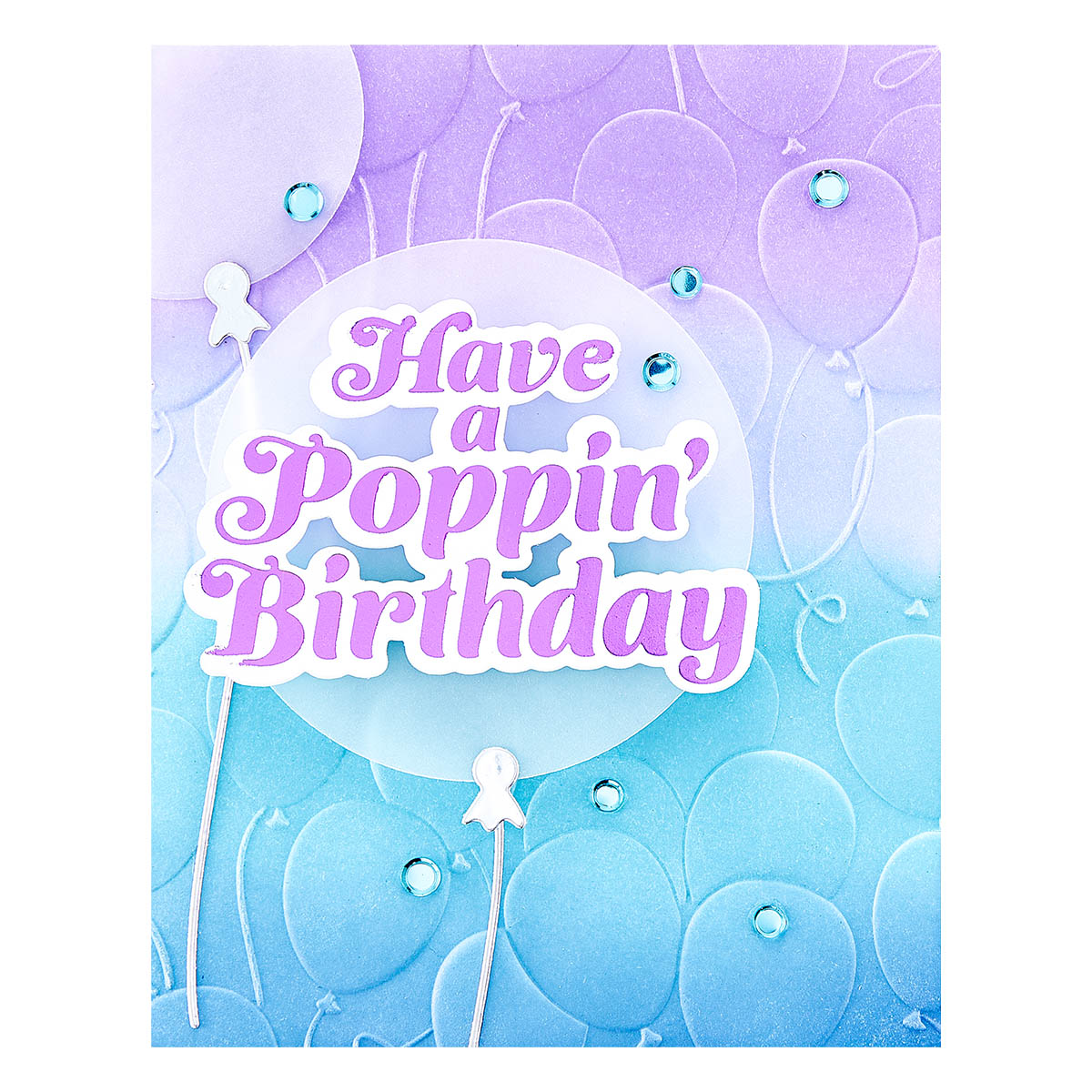 Spellbinders Foil Plate Glimmering Poppin’ Birthday