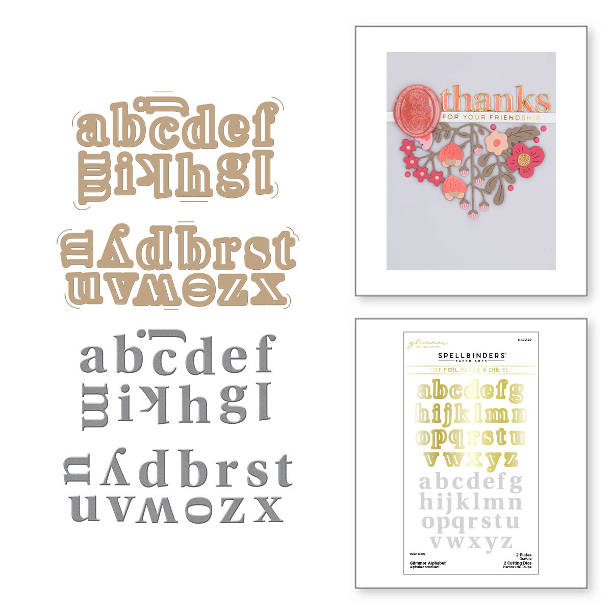 Spellbinders Foil Plate Glimmer Alphabet