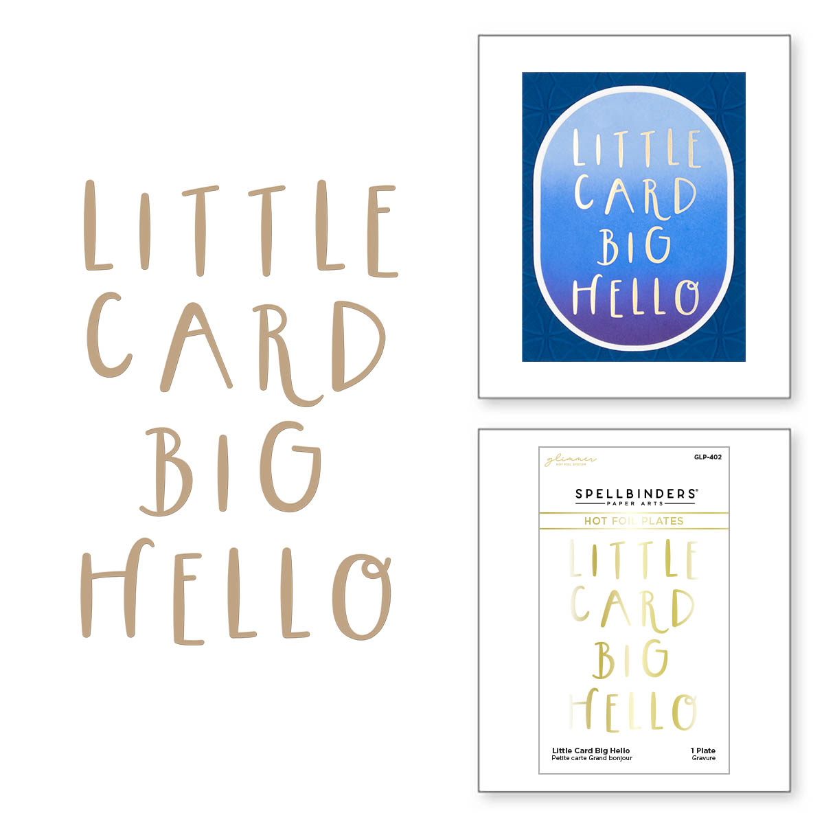 Spellbinders Foil Plate Little Card Big Hug