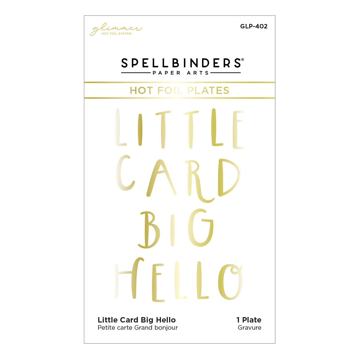 Spellbinders Foil Plate Little Card Big Hug