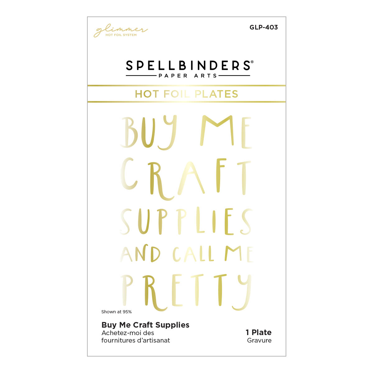 Spellbinders Foil Plate Buy Me Craft Supplies