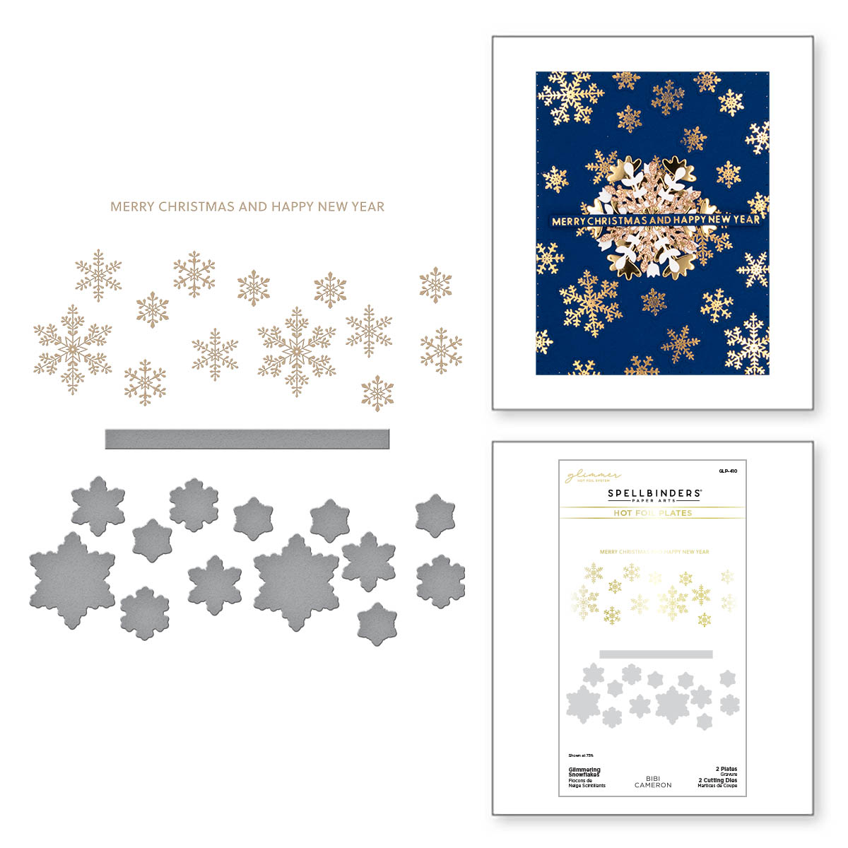 Spellbinders Foil Plate Glimmering Snowflakes