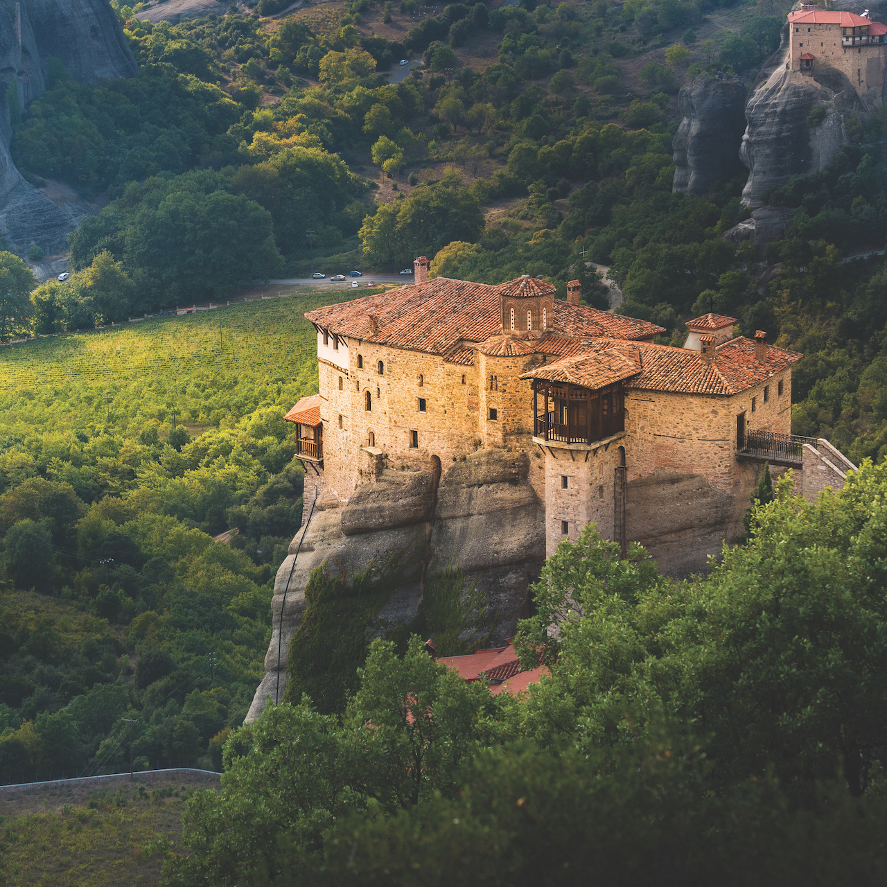 Reminisce Greece 12X12 Meteora Monastery