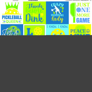 Reminicse Let's Play Pickleball Sticker