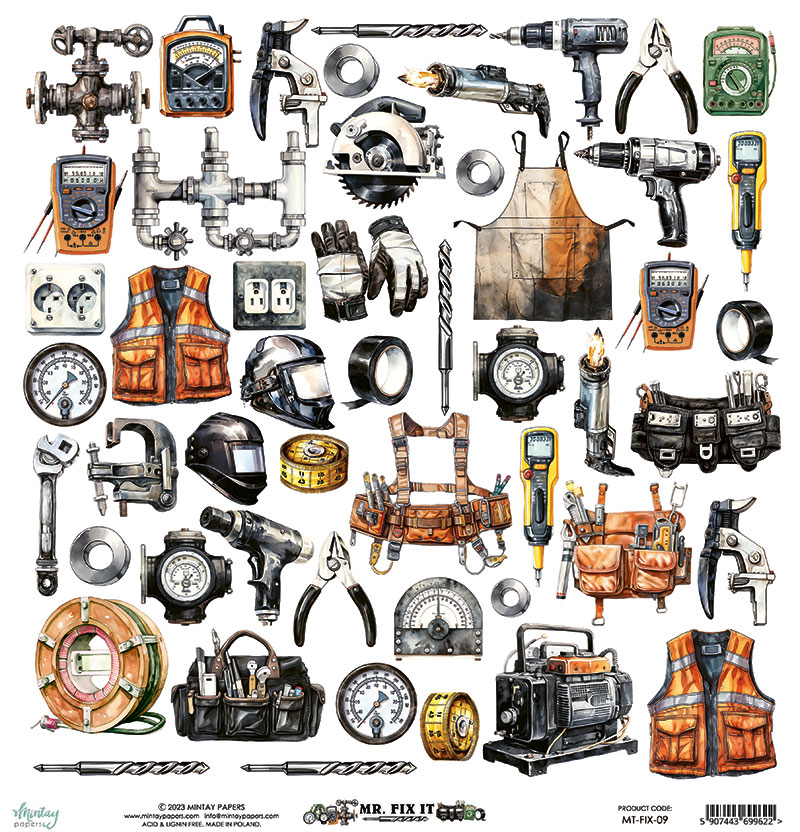 Mintay Mr. Fix It 12X12 Elements Paper