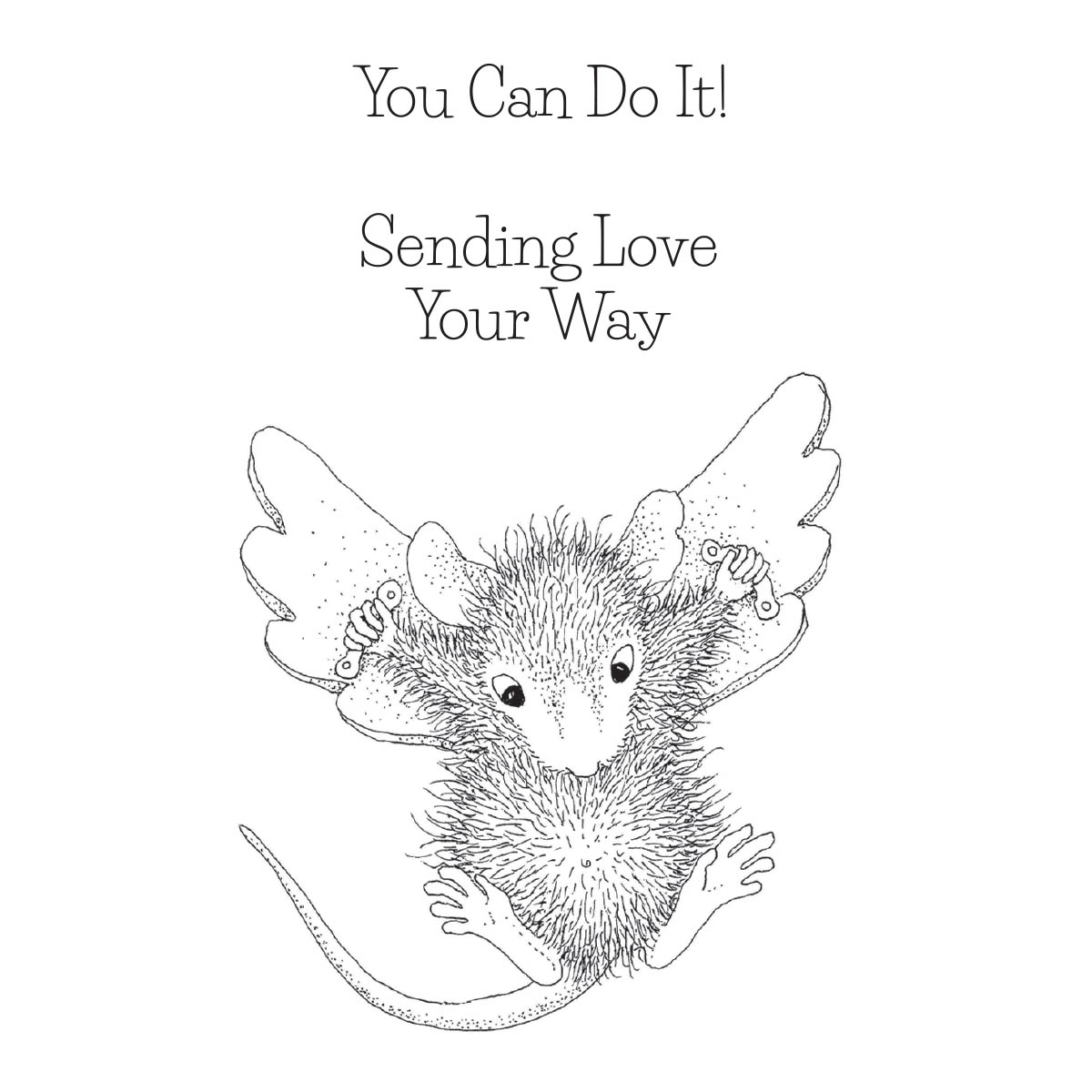 Spellbinders House Mouse Stamp Flying To See You