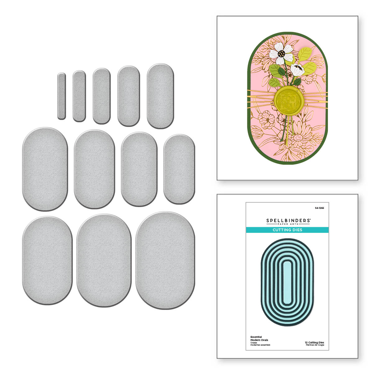 Spellbinders Die Essential Modern Oval