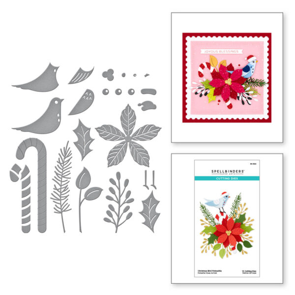 Spellbinders Die Christmas Bird Poinsett