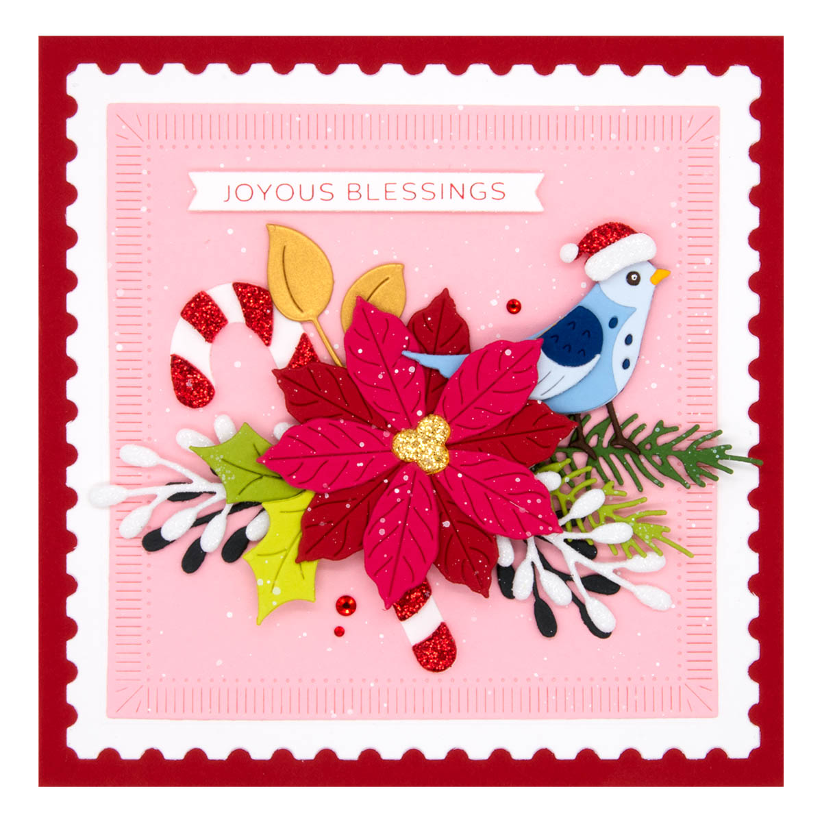 Spellbinders Die Christmas Bird Poinsett