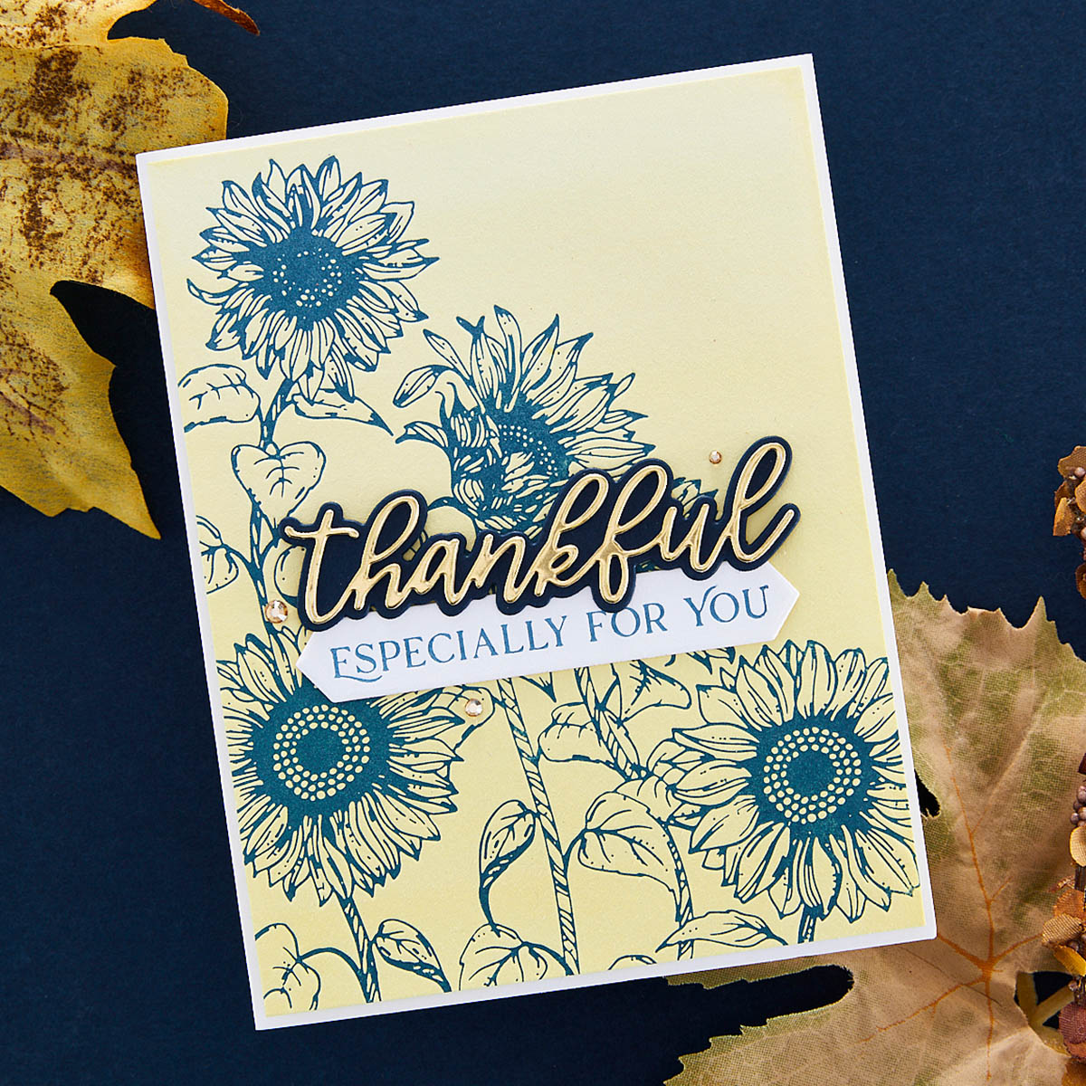 Spellbinders Serenade Sentiments Etched Dies From the Serenade of Autumn Collection