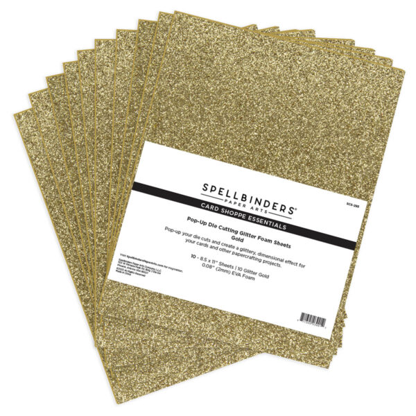 Spellbinders Pop Up Die Glitter Foam Gold