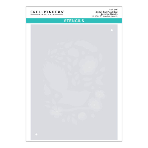 Spellbinders Stencil Stylish Oval Floral