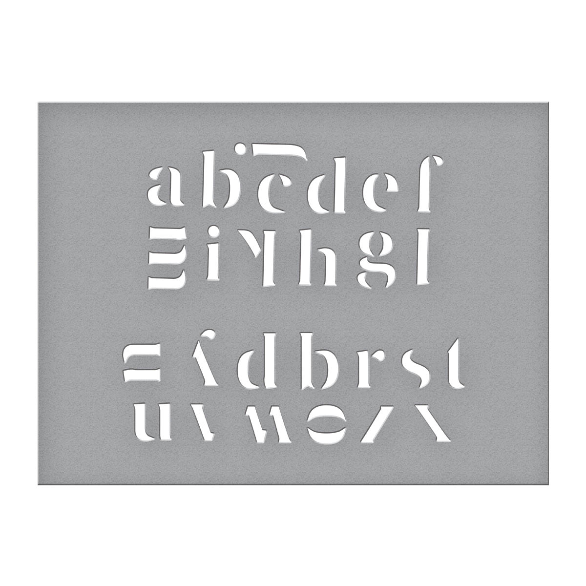 Spellbinders Stencil Glimmer Alphabet