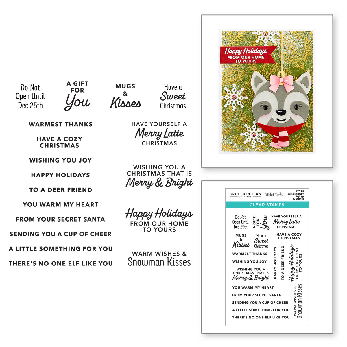 Spellbbinders Santa’S Sippin’ Sayings Clear Stamp Set From the Merry Mug & Circle Delights Collection By Nichol Spohr