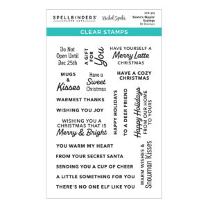 Spellbbinders Santa’S Sippin’ Sayings Clear Stamp Set From the Merry Mug & Circle Delights Collection By Nichol Spohr