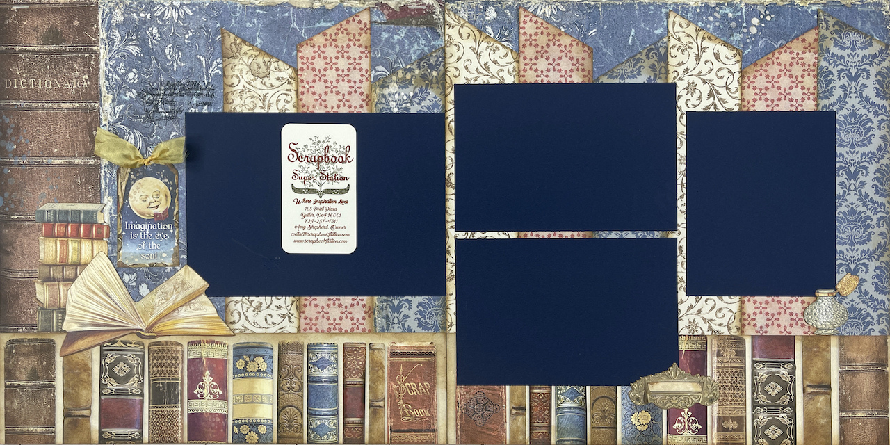 Stamperia Vintage Library Quad Layout Kit