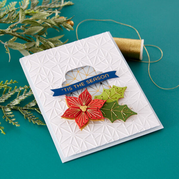 Spellbinders Die Stitched Poinsettia & Holly