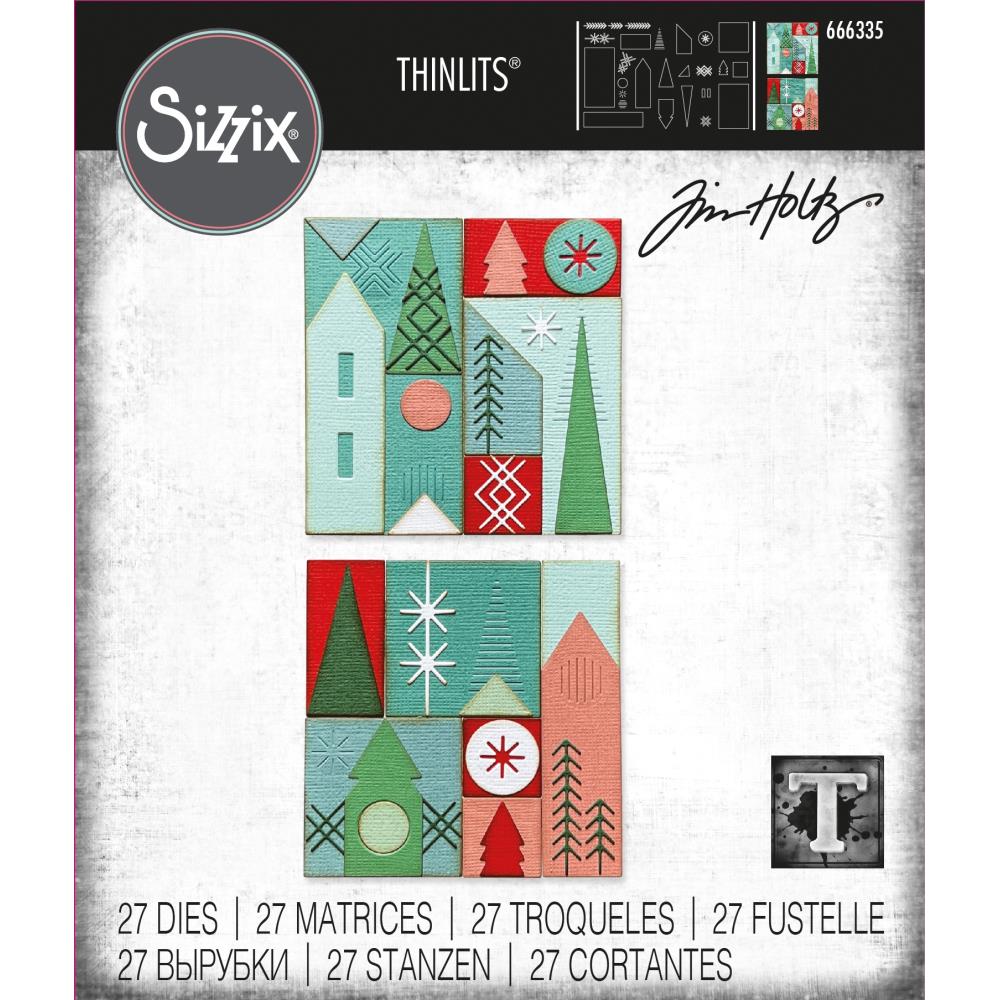 SIZZIX TIM HOLTZ DIE HOLIDAY BLOCKS