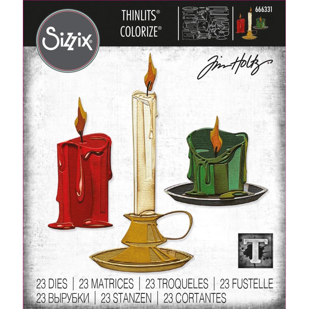 SIZZIX TIM HOLTZ DIE CANDLE SHOP COLORIZE