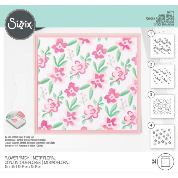 Sizzix Layering Stencil Flower Patch