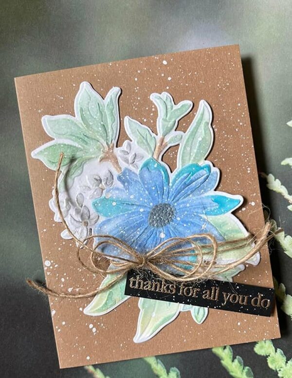 MEMORY BOX STAMP GRACIOUS FLORAL 3D EMBOSSING FOLDER & DIE