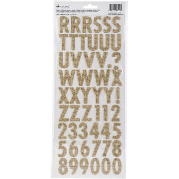 STICKO STICKER ALPHA BURLAP FUTURA