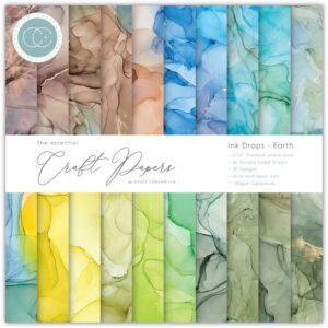 CRAFTERS CONSORTIUM CRAFT PAPER 6X6 INK DROP EARTH