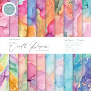 CRAFTERS CONSORTIUM CRAFT PAPER 6X6 INK DROP CANDY