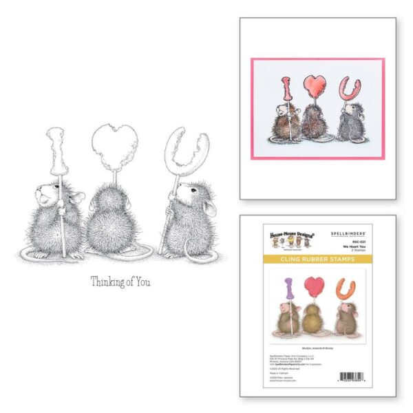 Spellbinders House Mouse Stamp We Heart You