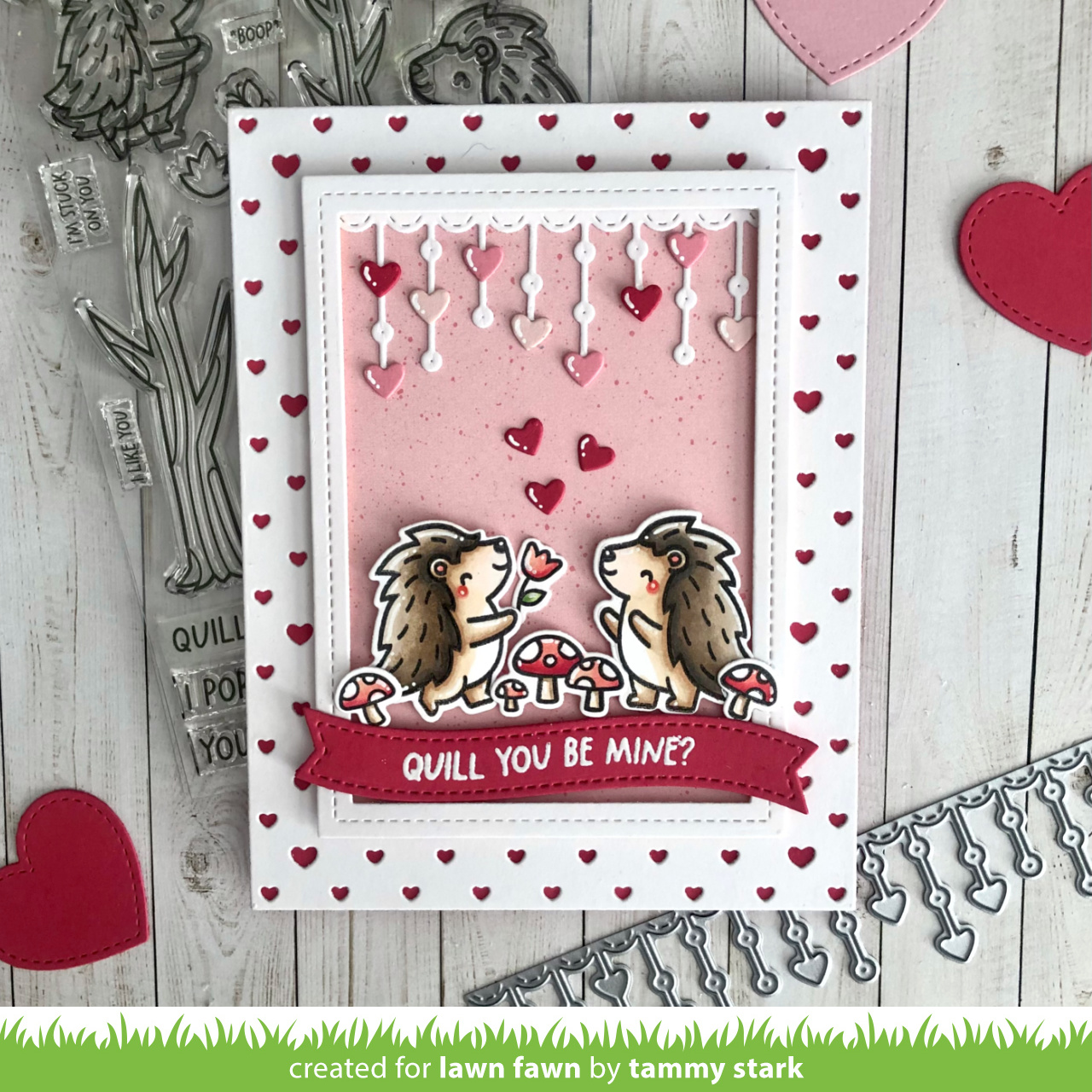 LAWN FAWN DIE LITTLE HEART STRINGS BORDER