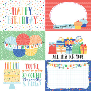 Echo Park Make A Wish Birthday Boy 12X12 6X4 Journaling Cards