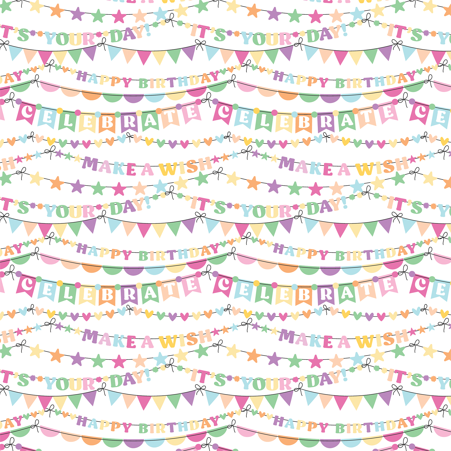 Echo Park Make A Wish Birthday Girl 12X12 Celebrate Your Day