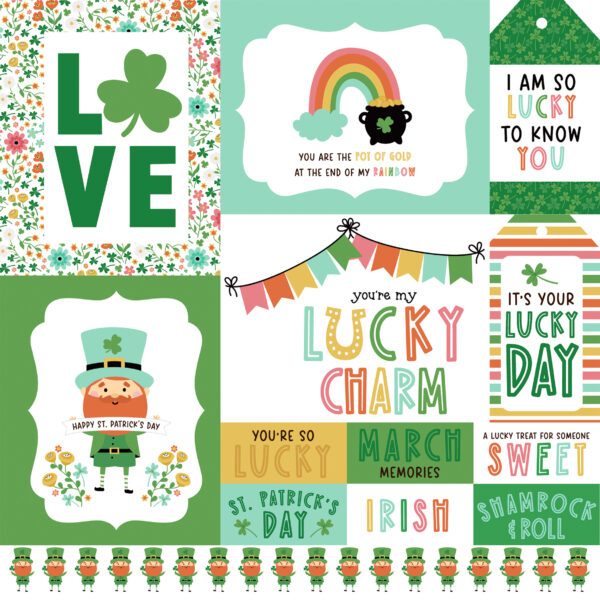 Echo Park Happy St. Patrick's Day 12X12 Multi Journaling Cards