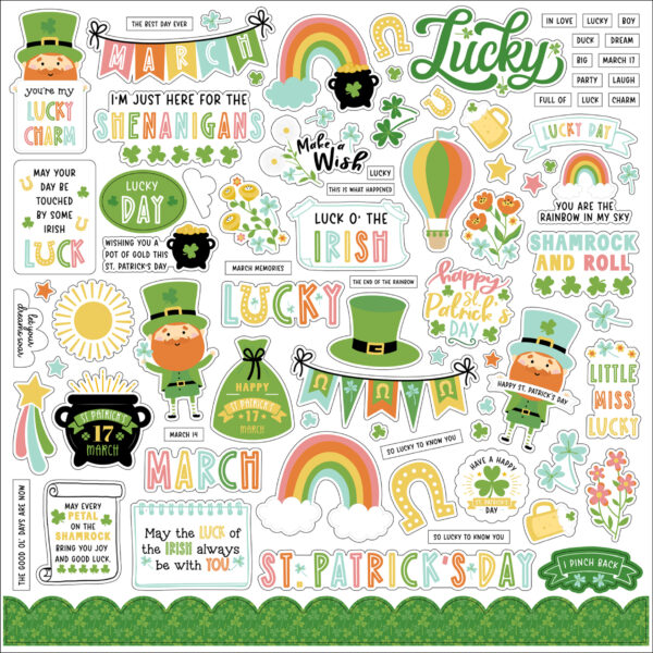 Echo Park Happy St. Patrick's Day Element st.icker