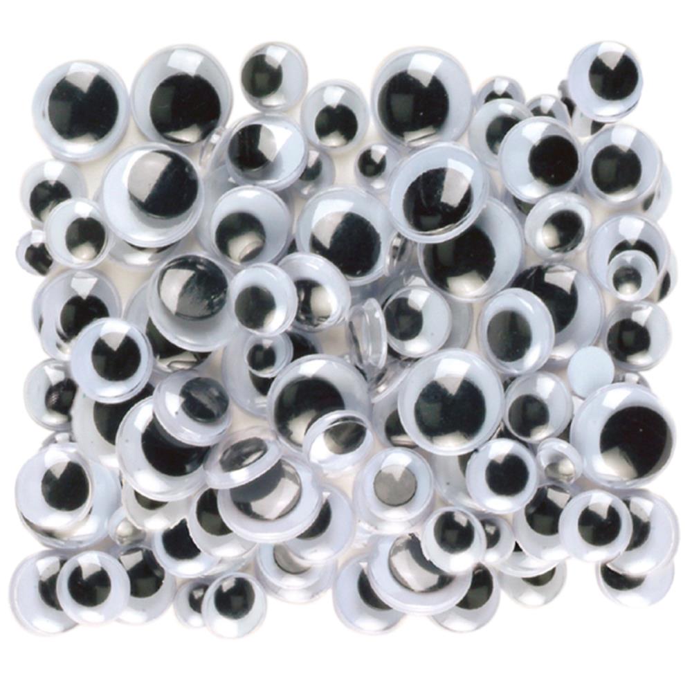 WIGGLE EYES 7MM TO 15MM BLACK