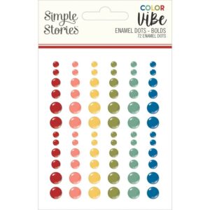 SIMPLE STORIES COLOR VIBE ENAMEL DOTS BOLDS