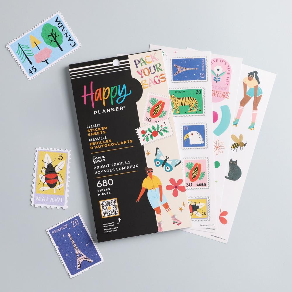 HAPPY PLANNER STICKERS BRIGHT TRAVELS