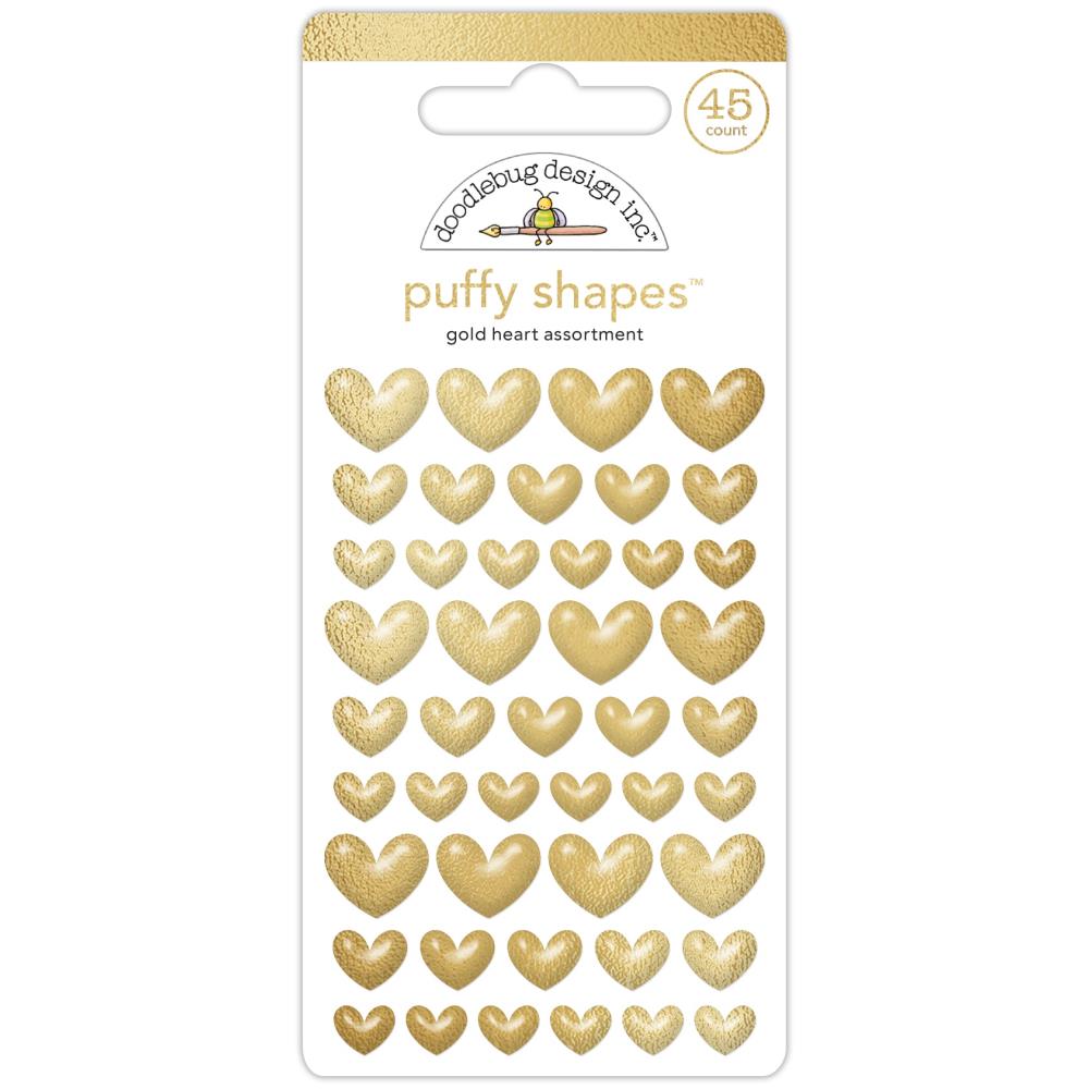 DOODLEBUG PUFFY SHAPES HEART GOLD