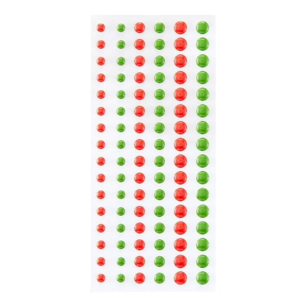 SPELLBINDERS DIMESSIONAL TWO TONE RED GREEN DOTS