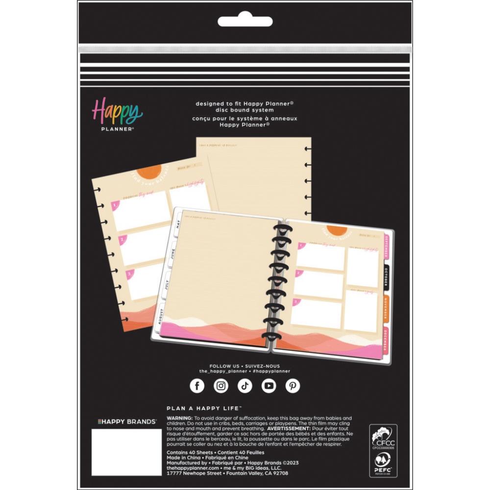 HAPPY PLANNER CLASSIC FILLER PAPER ORGANIC WELLNESS