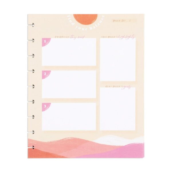 HAPPY PLANNER CLASSIC FILLER PAPER ORGANIC WELLNESS