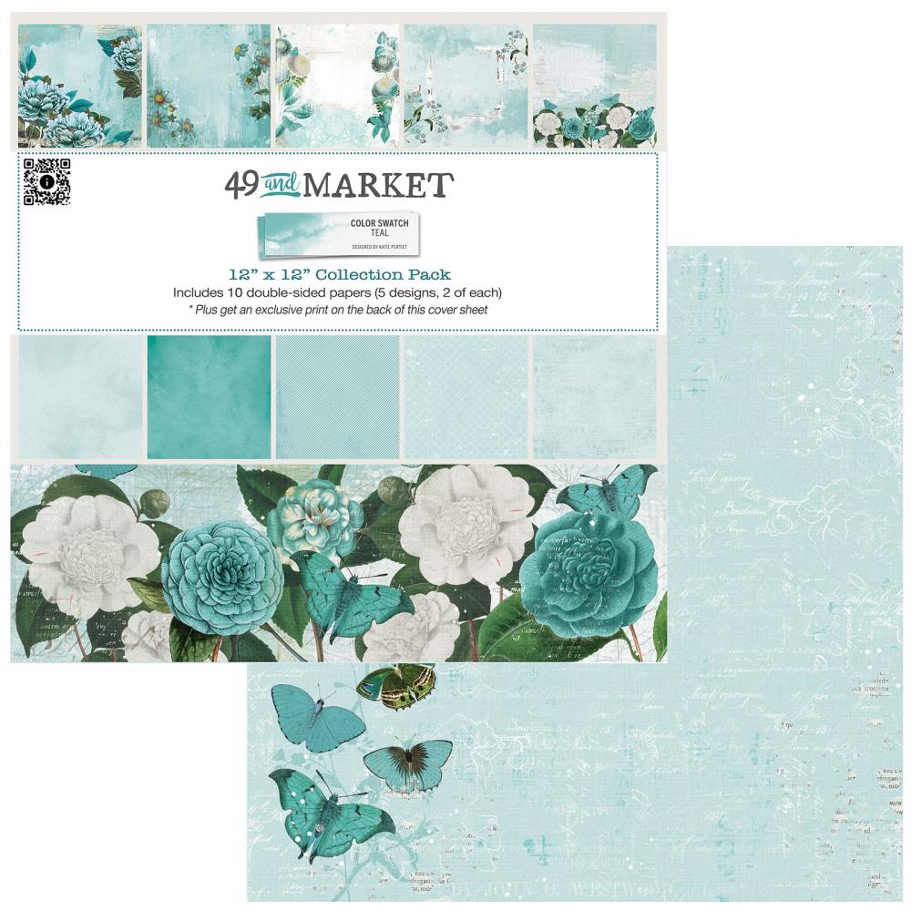 49 & Market Color Swatch Teal 12X12 Collection Kit