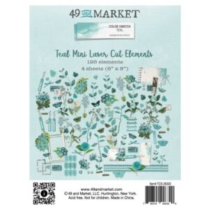 49 & Market Color Swatch Teal Mini Laser Cut Elements