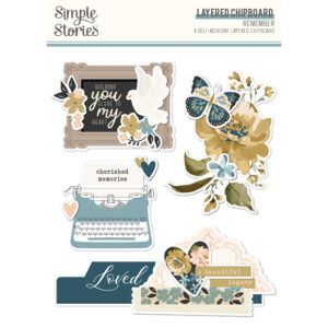 Simple Stories Remember Layered Chipboard