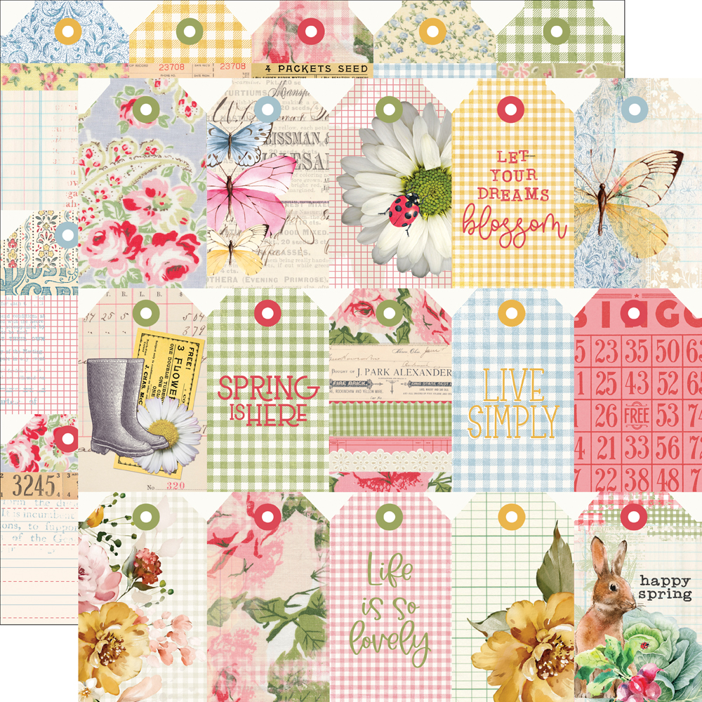 Simple Stories Simple Vintage Spring Garden 12X12 Tag Elements