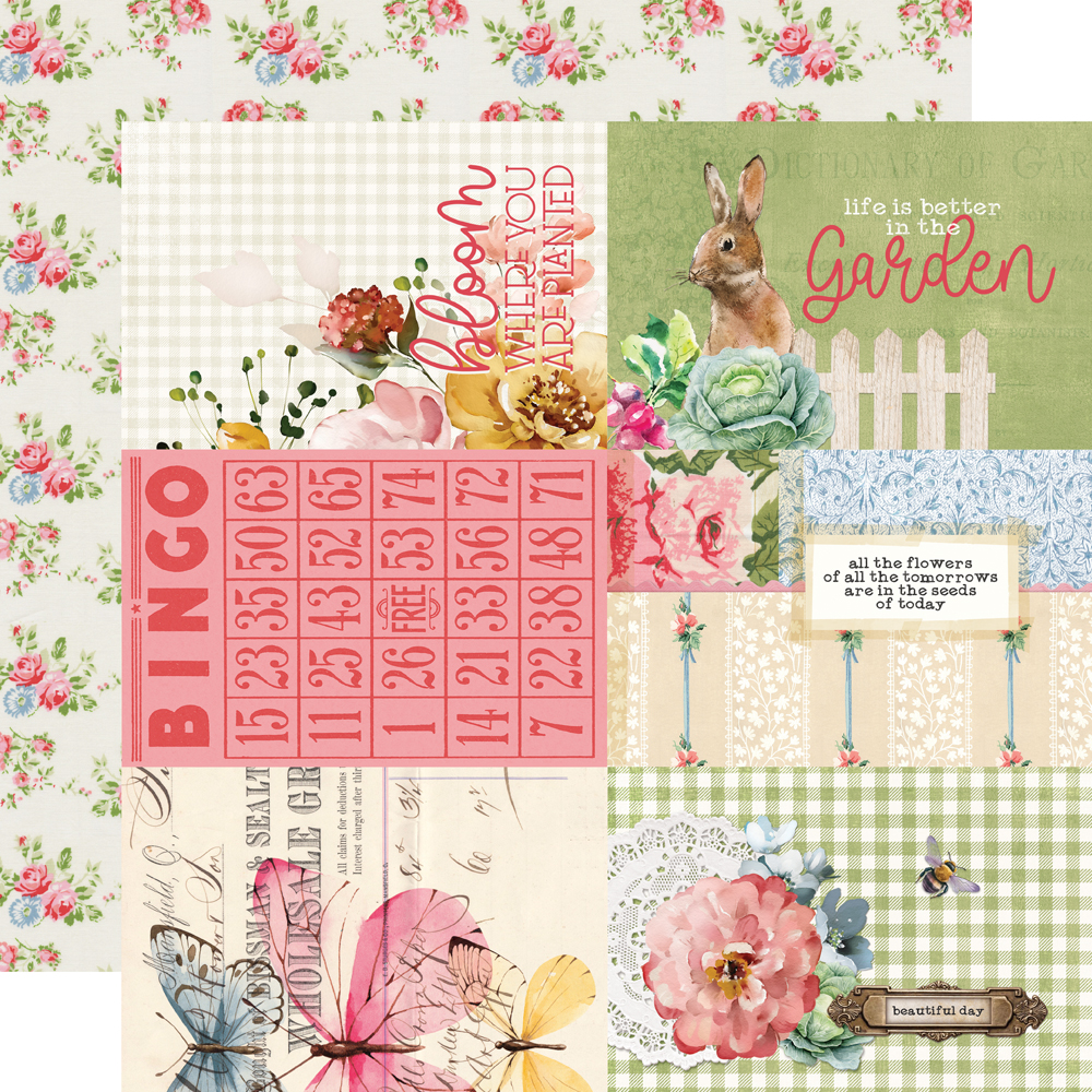 Simple Stories Simple Vintage Spring Garden 12X12 4X6 Elements