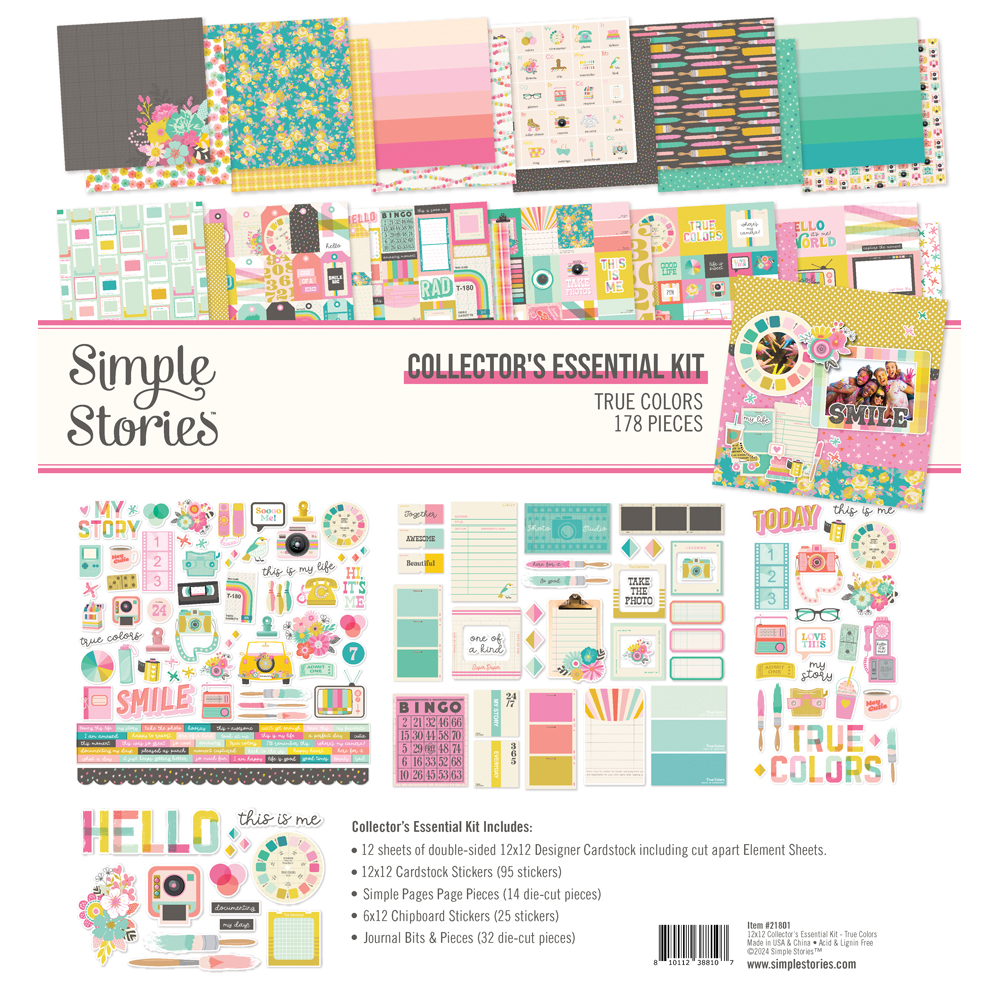 Simple Stories True Colors Collector’s Esimple Storiesential Kit