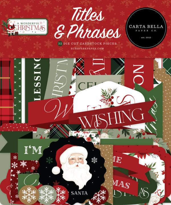 Carta Bella A Wonderful Christmas Titles & Phrases