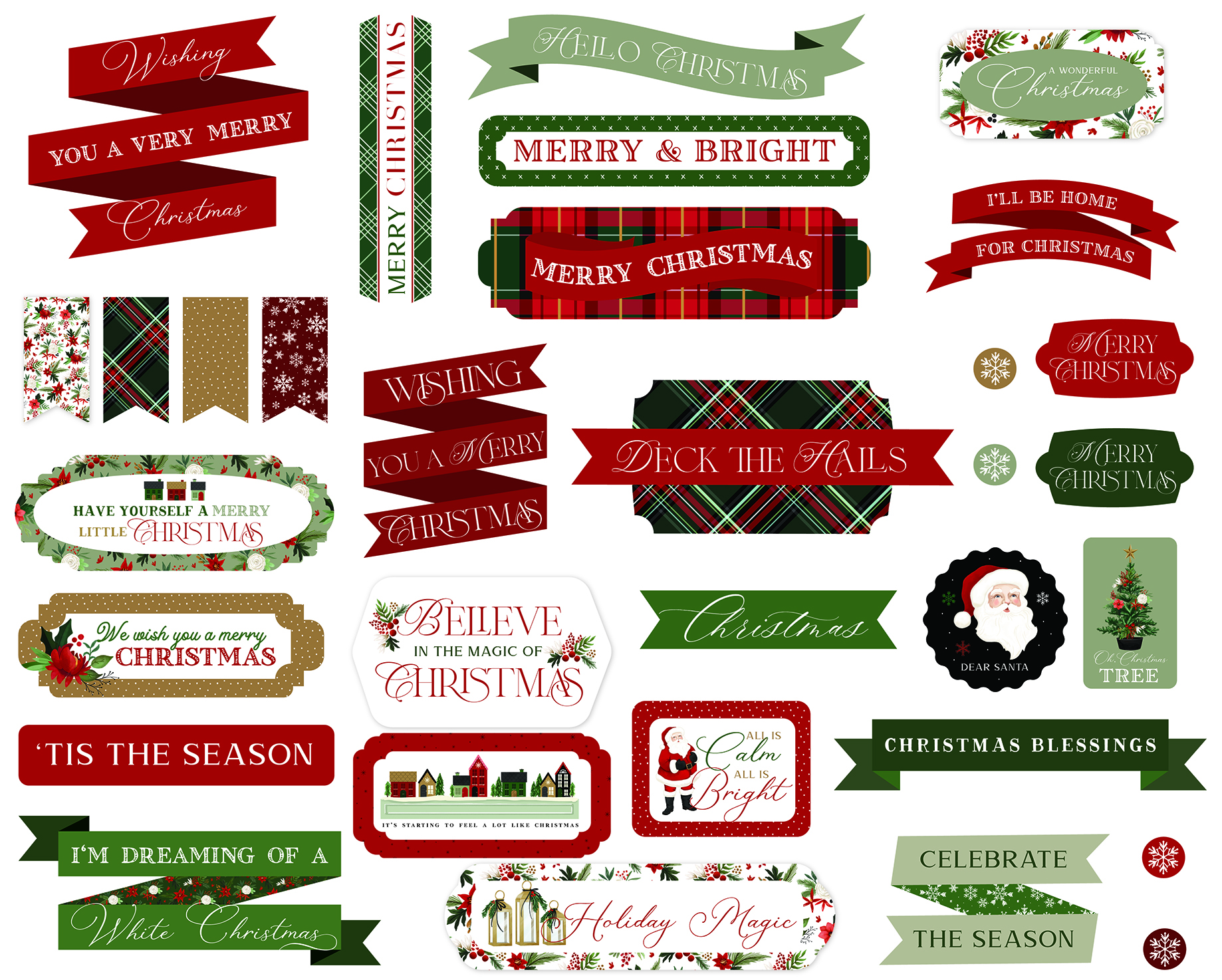 Carta Bella A Wonderful Christmas Titles & Phrases